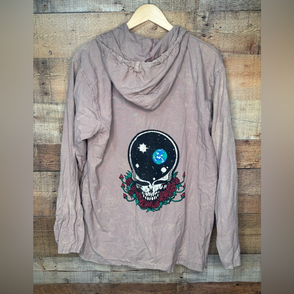 Gypsy Rose Brand Grateful Dead Lightweight Hoodie Free Size Space Your Face